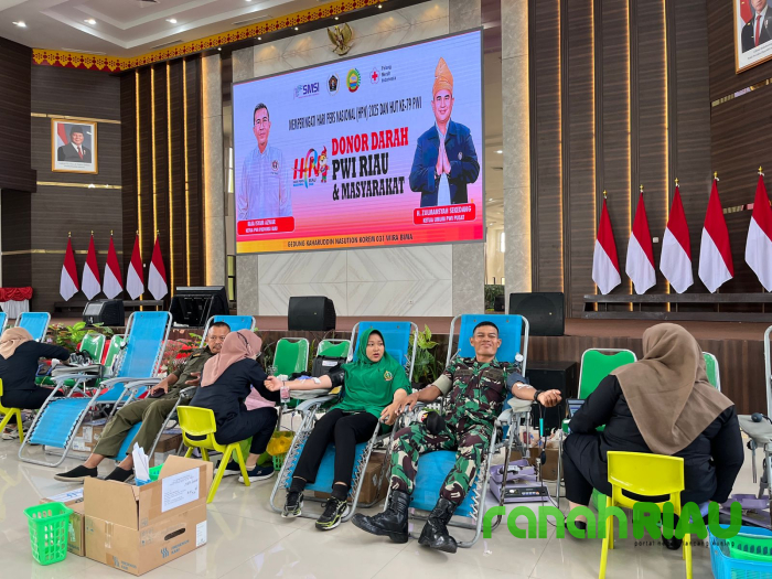 Gandeng Korem 031/Wirabima, Bakti Sosial donor Darah jadi Agenda Pembuka HPN 2025 di Riau